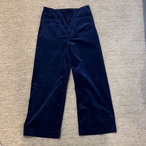 Women’s Anthropologie Navy Blue Corduroy cropped Pants